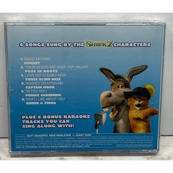 Shrek 2 Party CD Music From The Far Far Away Surprise Ending Karaoke Tracks NEW - Picture 2 of 6